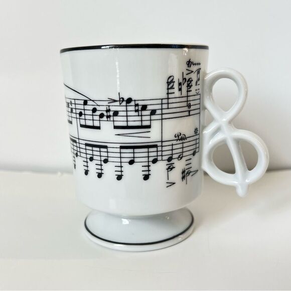 Marcatissimo Music Notes Treble Clef Handle Mug Colonial Candle Co Design - Picture 3 of 13